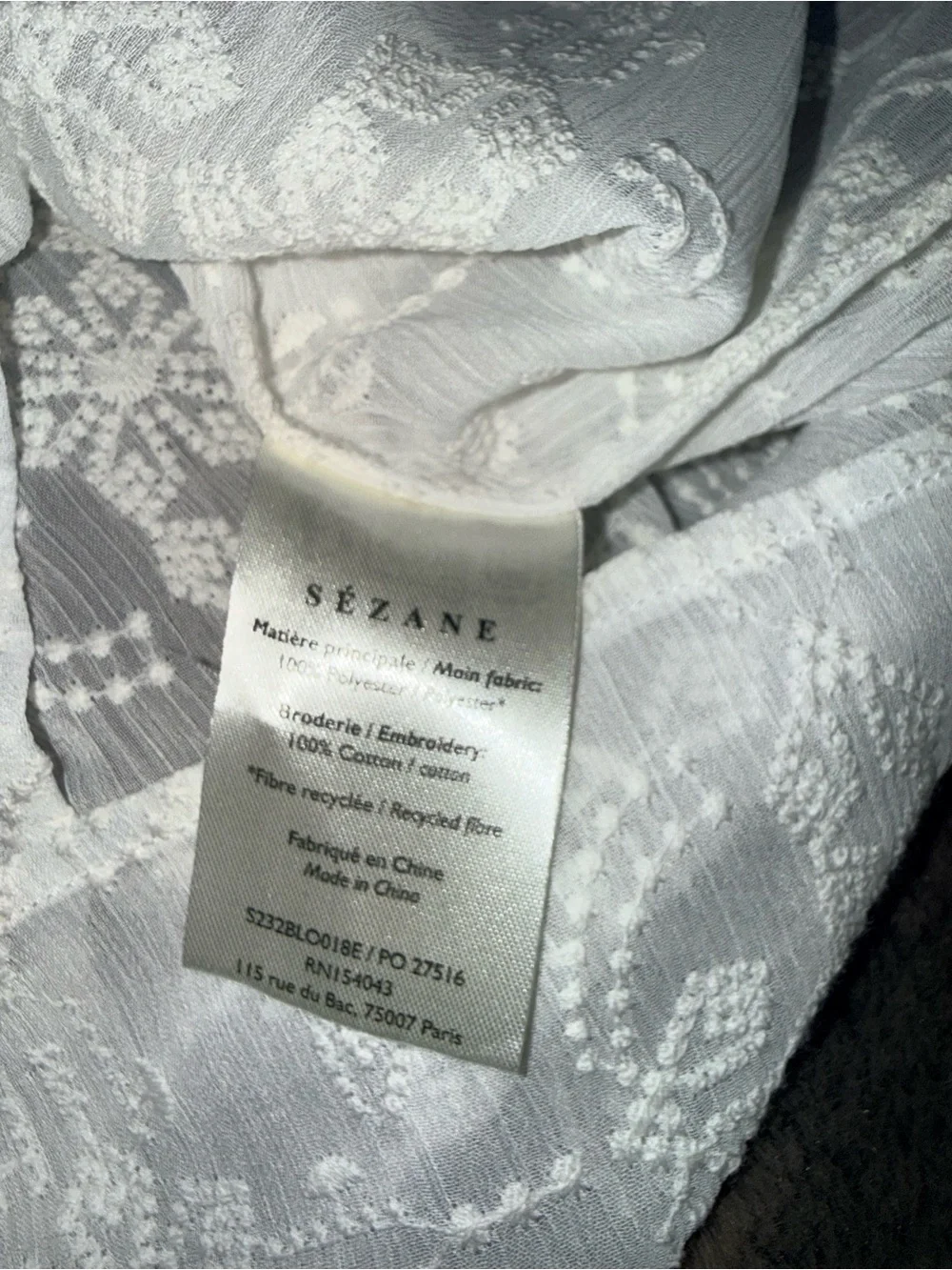 NWT - Sezane Valentine blouse - size 38 or US 6 - Picture 10 of 13